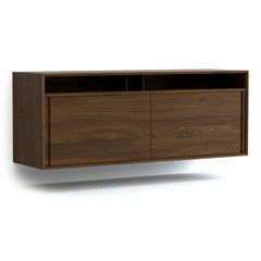 Wall Mounted, High Height 2 Door Media Cabinet